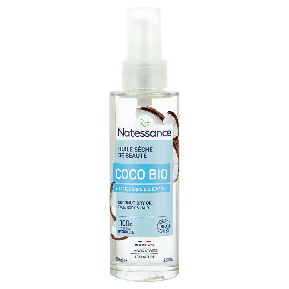 Natessance Huile Sèche Protectrice Coco Bio (100 ml)