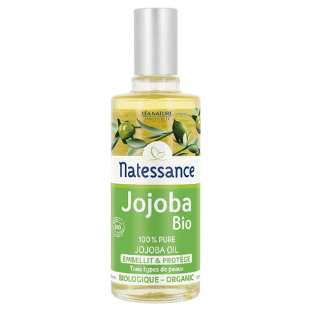 Natessance Huile de jojoba bio 100 % pure pressée à froid (50 ml)