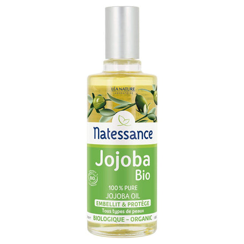Natessance Huile de jojoba bio 100 % pure pressée à froid (50 ml)
