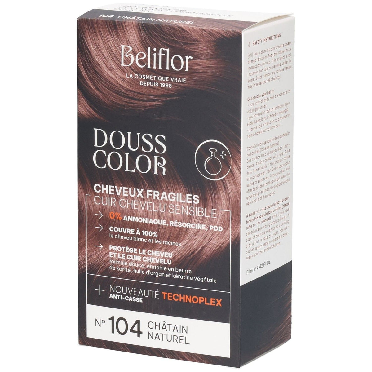 Beliflor Douss Color n°104 Châtain Naturel (131 ml)