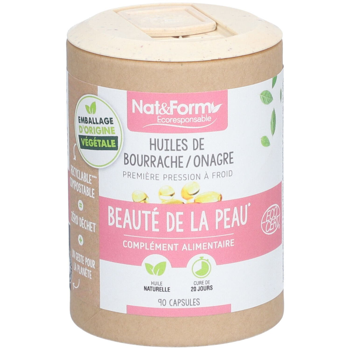 Nat&Form Huiles de bourrache/onagre en gélules (90 pièces)