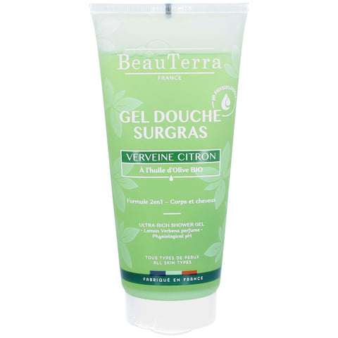BeauTerra Gel Douche Surgras - Verveine Citron (200 ml)