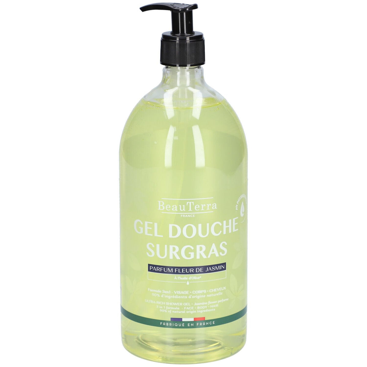 BeauTerra Gel douche surgras - Fleur de Jasmin (1000 ml)