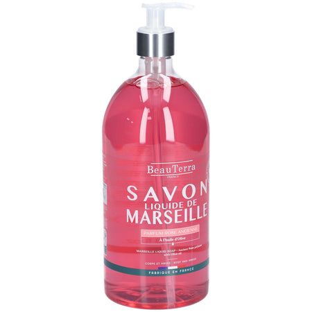 BeauTerra Savon liquide de Marseille - Rose Ancienne (1 L)
