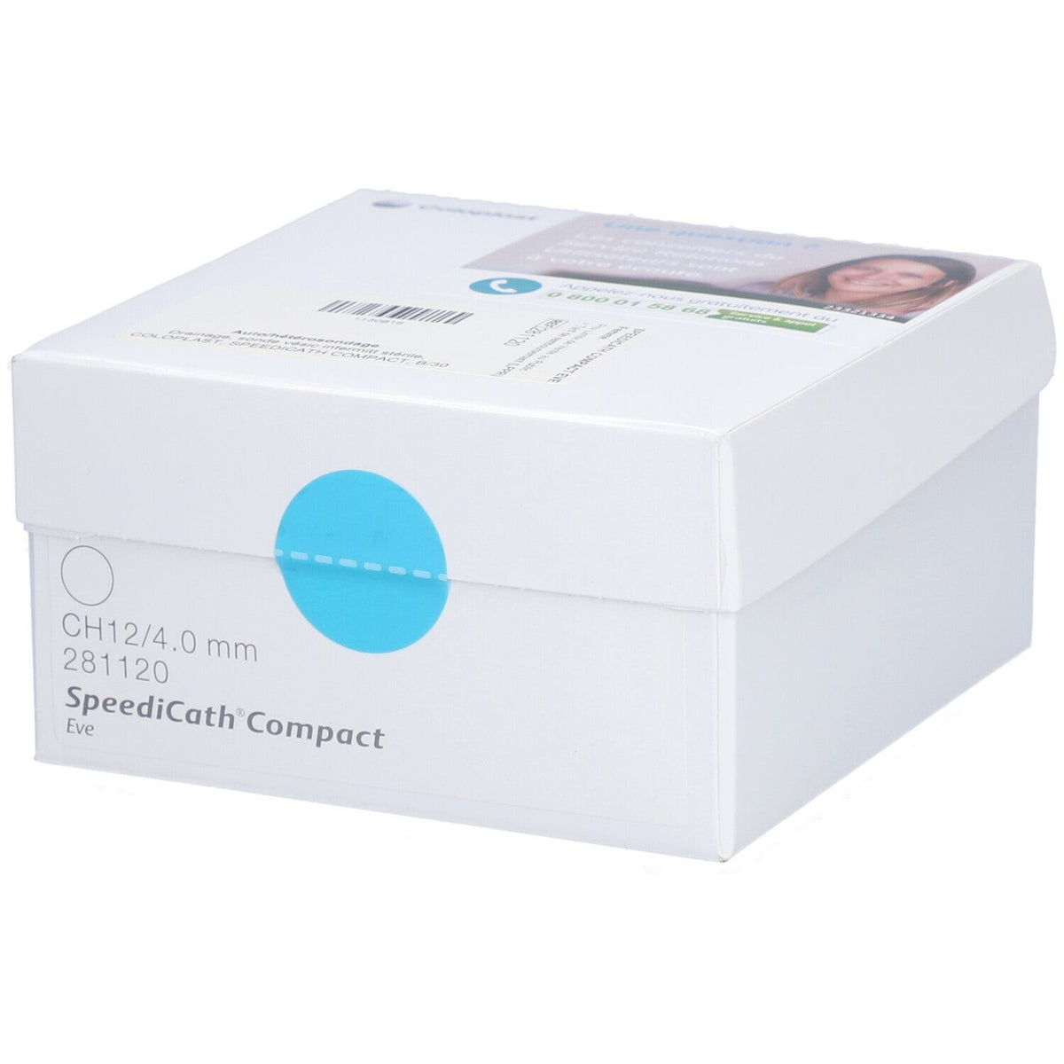SPEEDICATH COMPACT EVE - Sonde vésicale autolubrifiée, droite, type Nélaton, compacte (30 pièces)