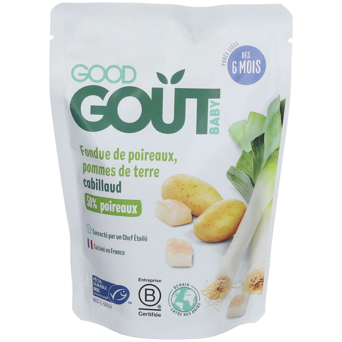 Good Goût Fondue de poireaux Pomme de terre Cabillaud (190 g)