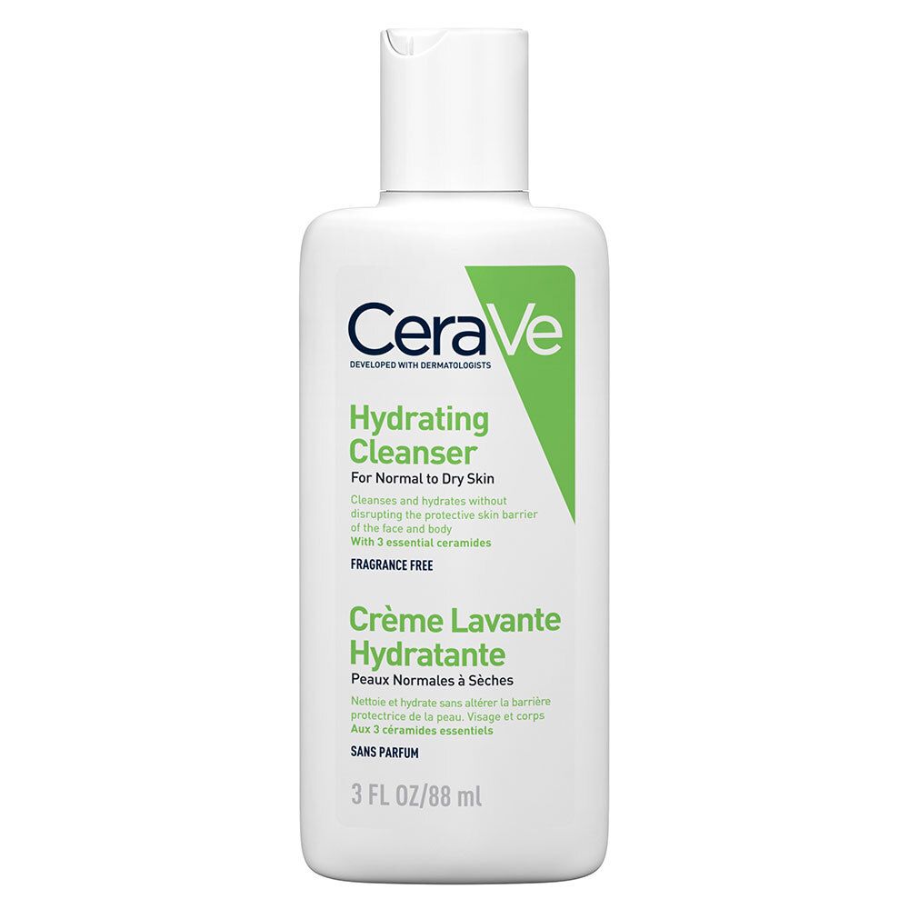 CeraVe Crème Lavante Hydratante visage et corps pour les peaux sèches à très sèches 88 ml