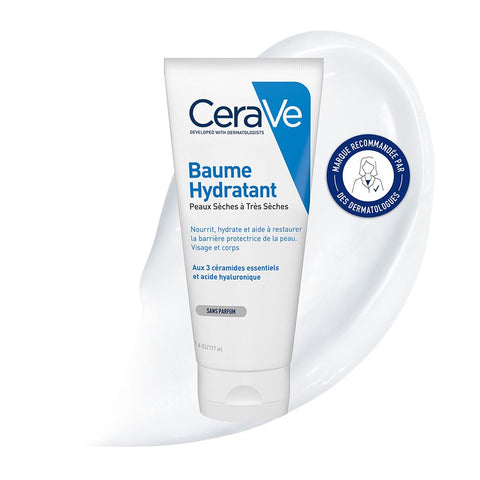 CeraVE Baume hydratant visage et corps pour les peaux sèches à très sèches (177 ml)