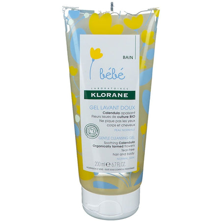 KLORANE Bébé Bain Gel Lavant Doux au Calendula Bio — 200 ml