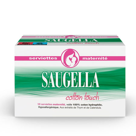 Saugella Cotton Touch serviettes hygiéniques maternité post-partum (10 pièces)