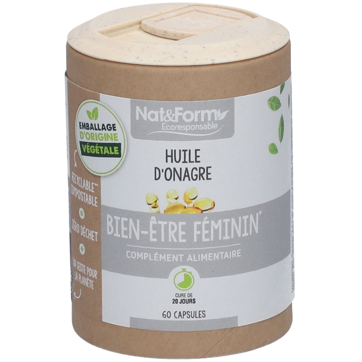 Nat&Form Huile d'onagre en gélules (60 gélules)