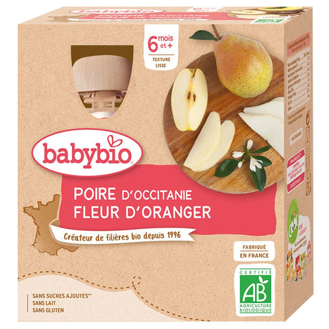 Babybio POIRE DE PROVENCE FLEUR D'ORANGER dès 6 mois (360 g)