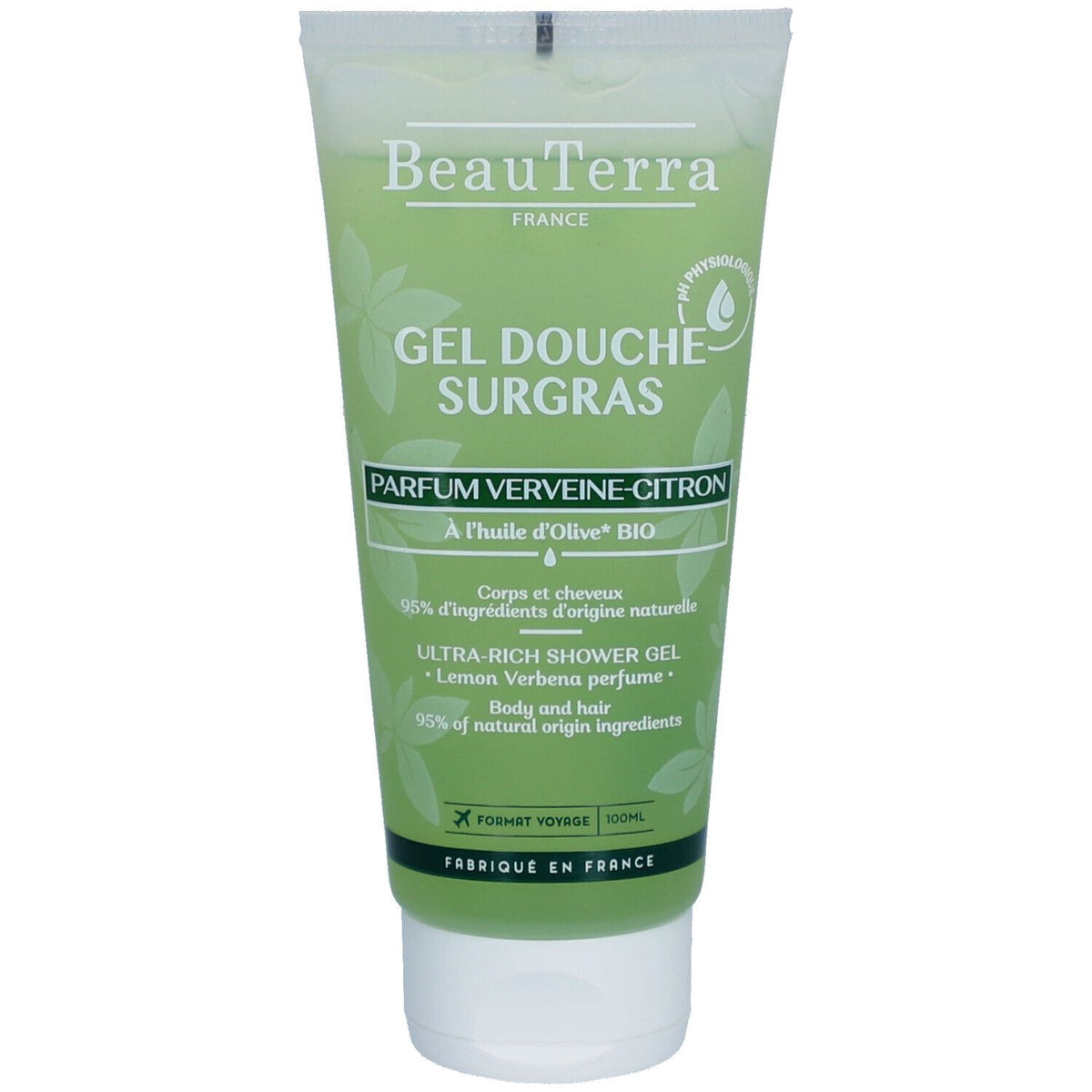 BeauTerra Gel Douche Surgras - Verveine Citron (100 ml)