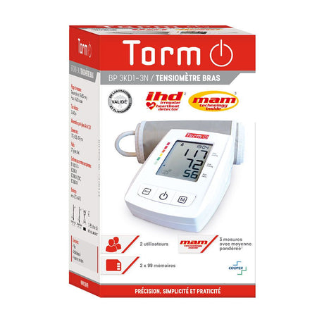 TORM Autotensiomètre Bras - Technologie MAM - Brassard ajustable (1 pièce)