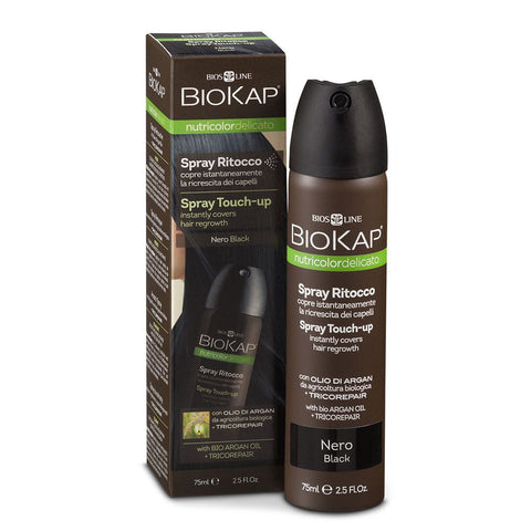 Biokap Nutricolor Delicato Spray Retouche Coloration Noir (75 ml)