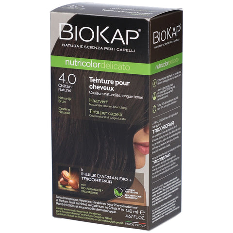 Biokap Nutricolordelicato teinture pour cheveux 4.0 châtain naturel (140 ml)