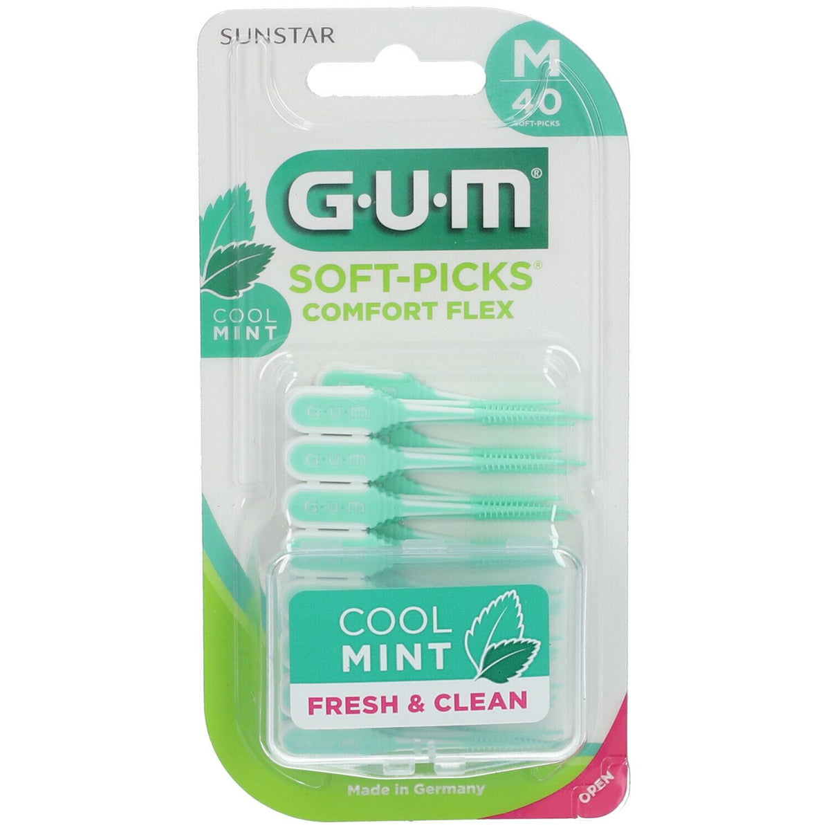 GUM Soft-Picks Comfort Flex Medium Mint (40 pièces)