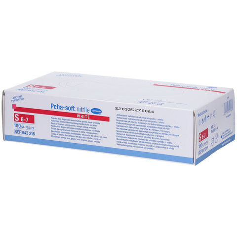 Hartmann Peha-soft® nitrile blanc Gants d'examen non stériles non poudrés Taille S 6 - 7