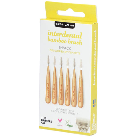 The Humble Co. Humble Interdental Brush® Brossette interdentaire en bambou Taille 4 - 0,7 mm — 6 pièces