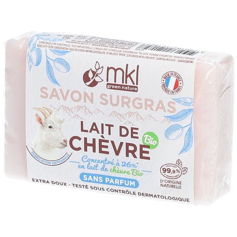 mkl savon au lait de chèvre bio - sans parfum (100 g)