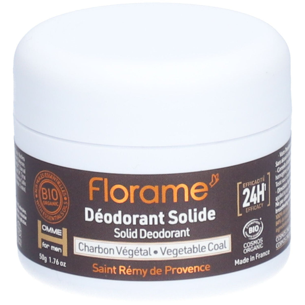 Florame Déodorant Homme Charbon Végétal — 50 g