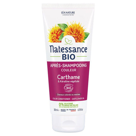 Natessance Après-Shampooing Couleur Bio Carthame et Kératine Végétale (200 ml)