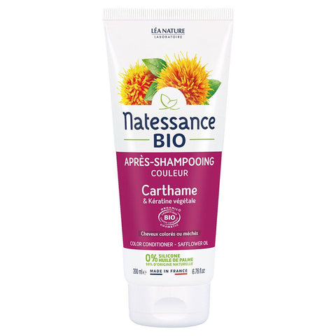 Natessance Après-Shampooing Couleur Bio Carthame et Kératine Végétale (200 ml)
