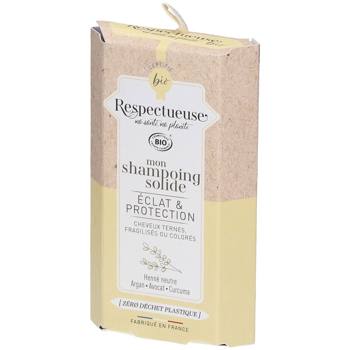 Respectueuse Mon Shampoing Solide ÉCLAT & PROTECTION Bio (75 g)