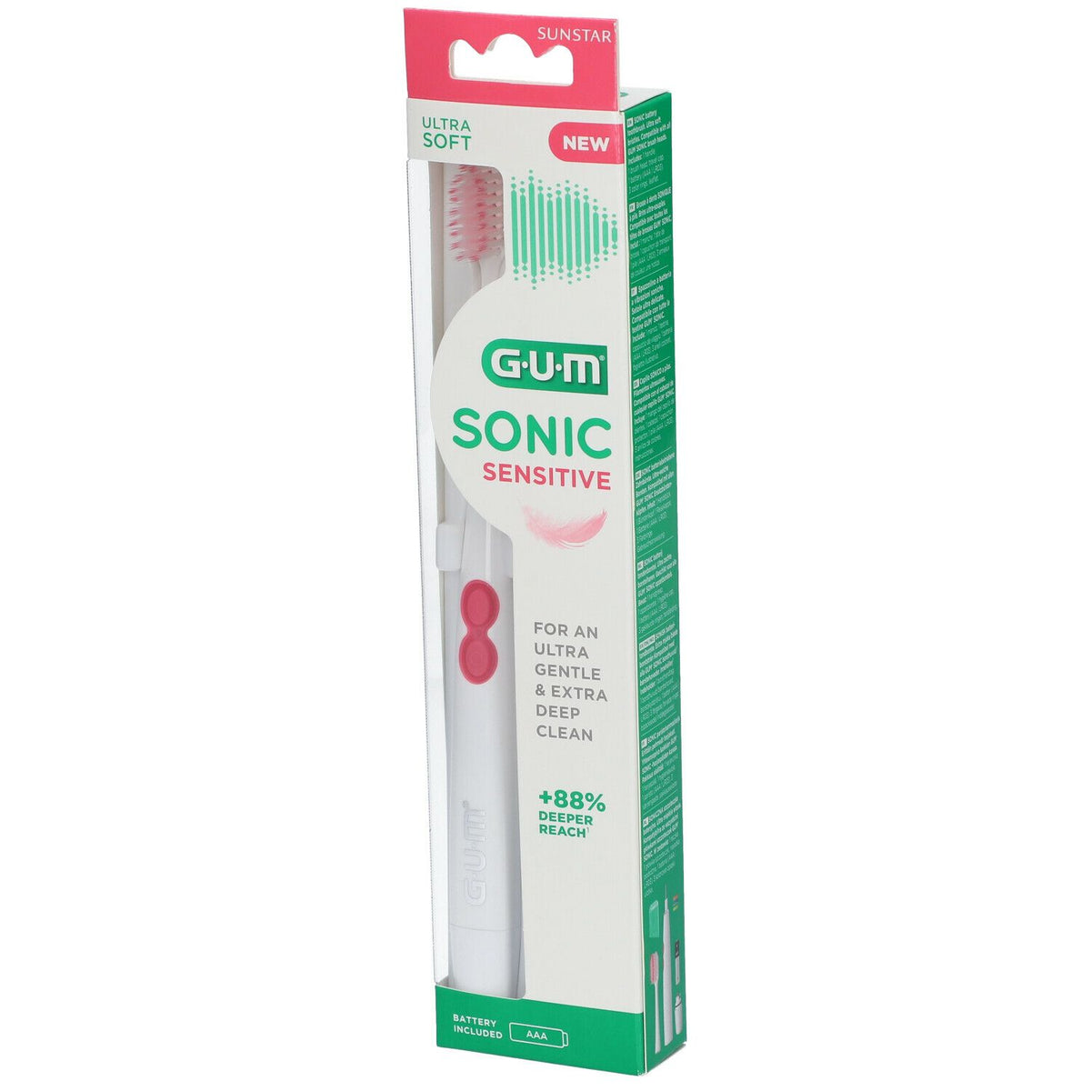 GUM SONIC SENSITIVE brosse à dents électrique à pile (1 pièce)