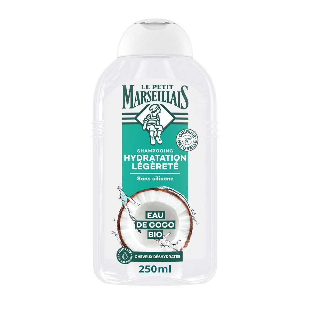 Le Petit Marseillais Shampooing Hydratation Légèreté - Eau de Coco Bio (250 ml)