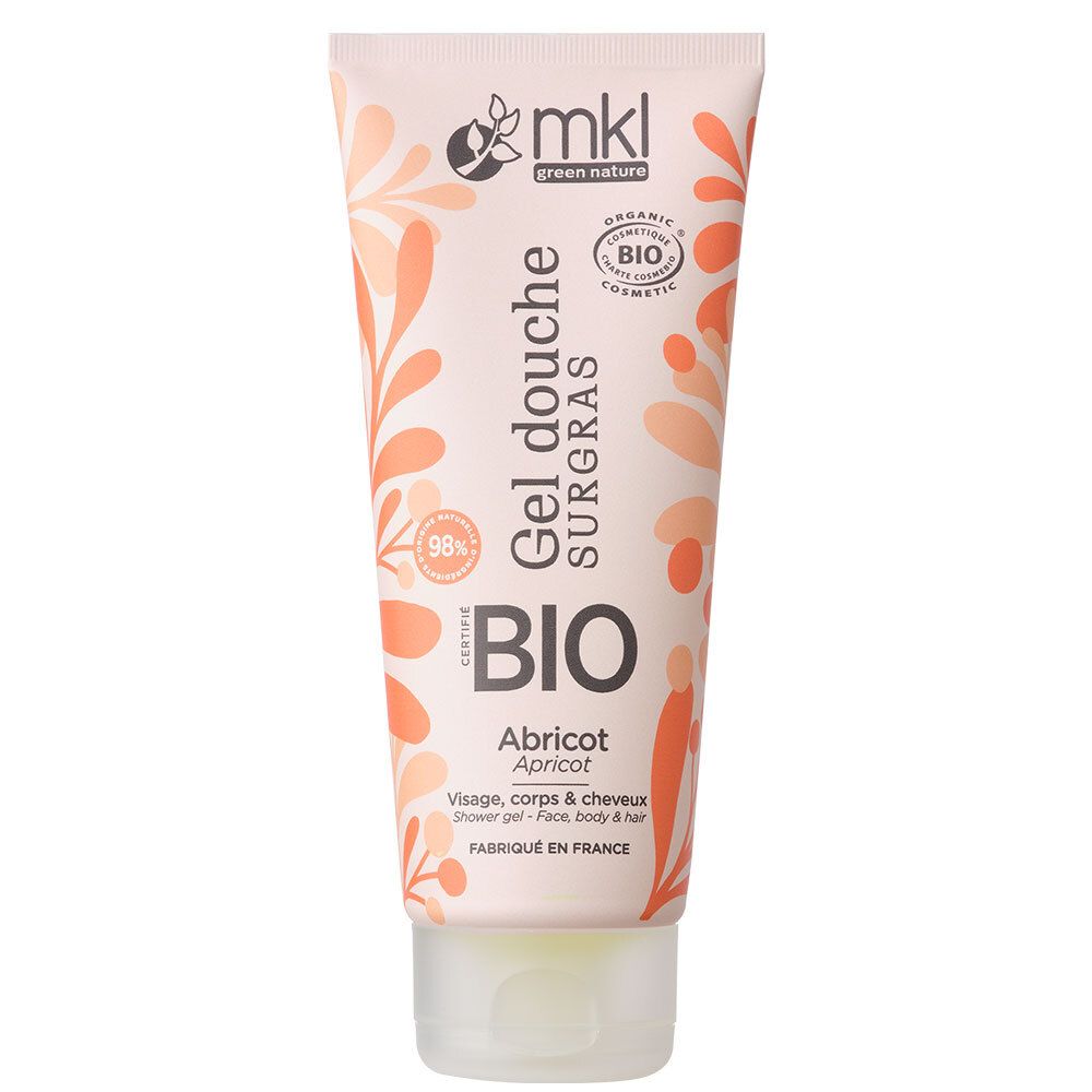 MKL Gel Douche Surgras Certifié Bio Rechargeable - Abricot (200 ml)