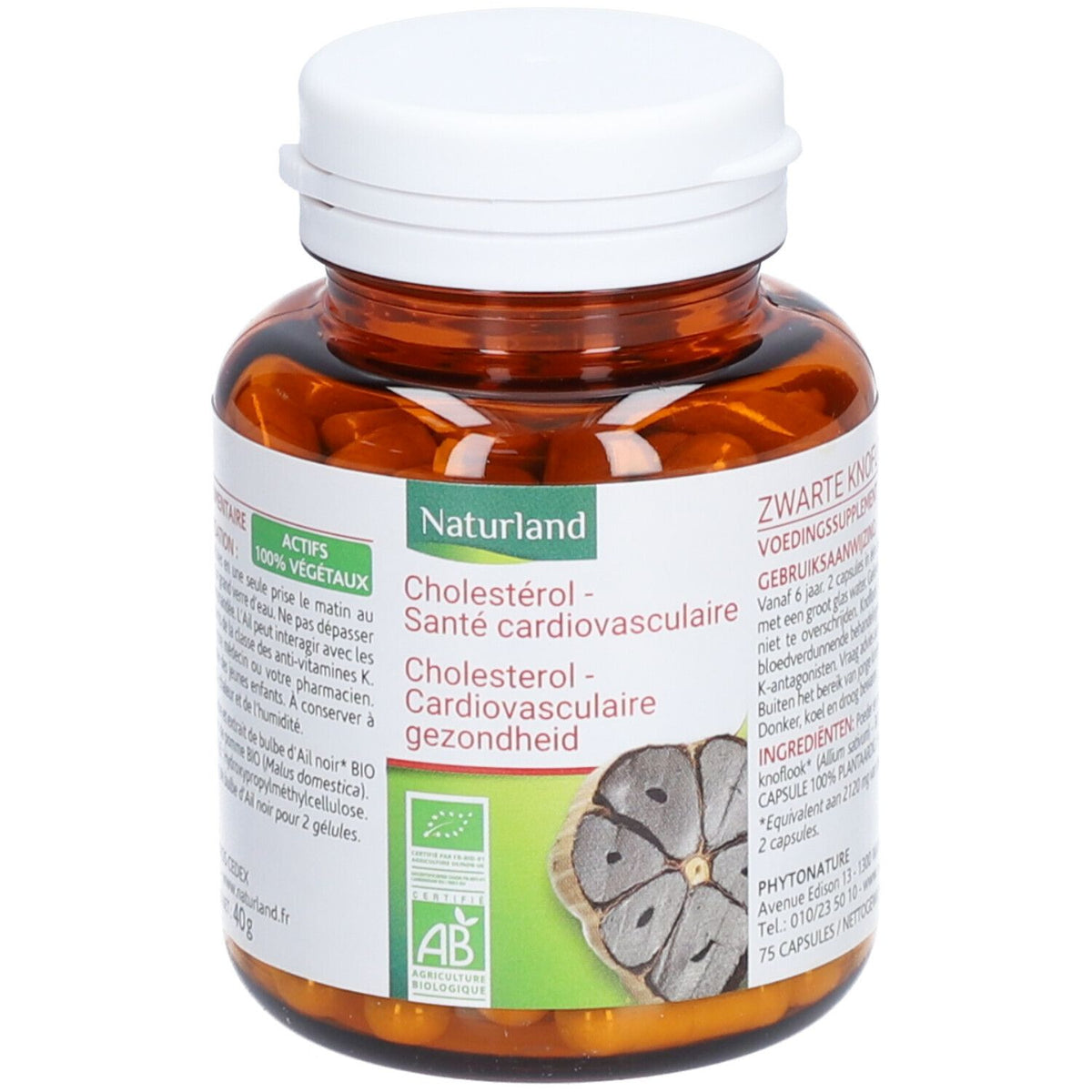 Naturland Ail noir bio (75 gélules)
