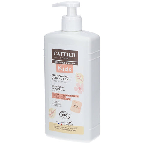 CATTIER KIDS Shampooing & Douche 2 en 1 Corps et cheveux - Fleur de guimauve Bio — 500 ml