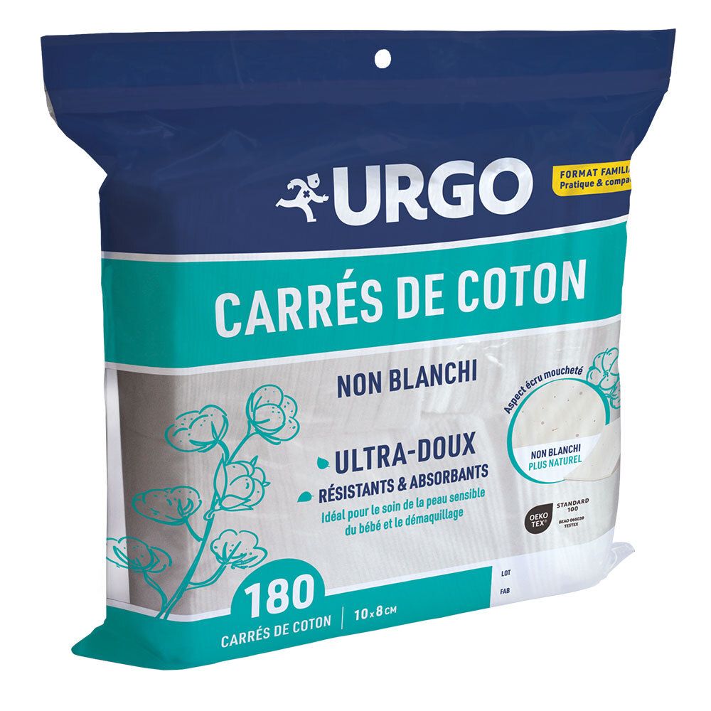 URGO Carrés de Coton 10 x 8 cm (180 pièces)