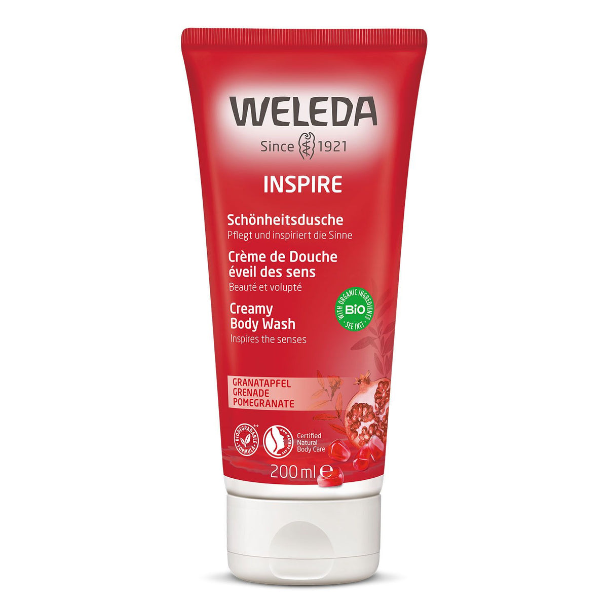 Weleda Inspire Crème de Douche éveil des sens à la Grenade (200 ml)