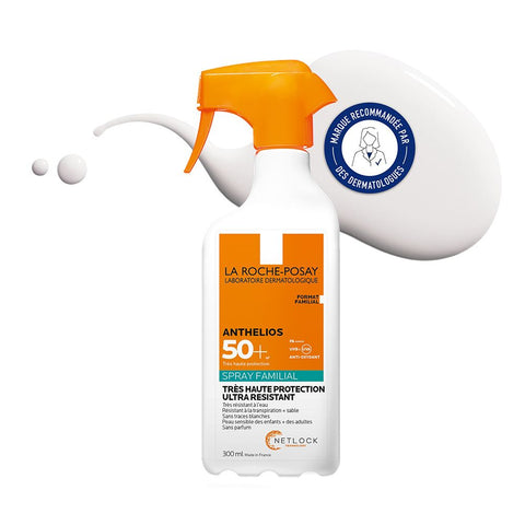 La Roche-Posay Anthelios spray familial très haute protection ultra-résistant SPF50+ (300 ml)