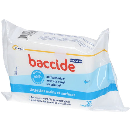 Baccide Lingettes Mains et Surfaces (32 lingettes)