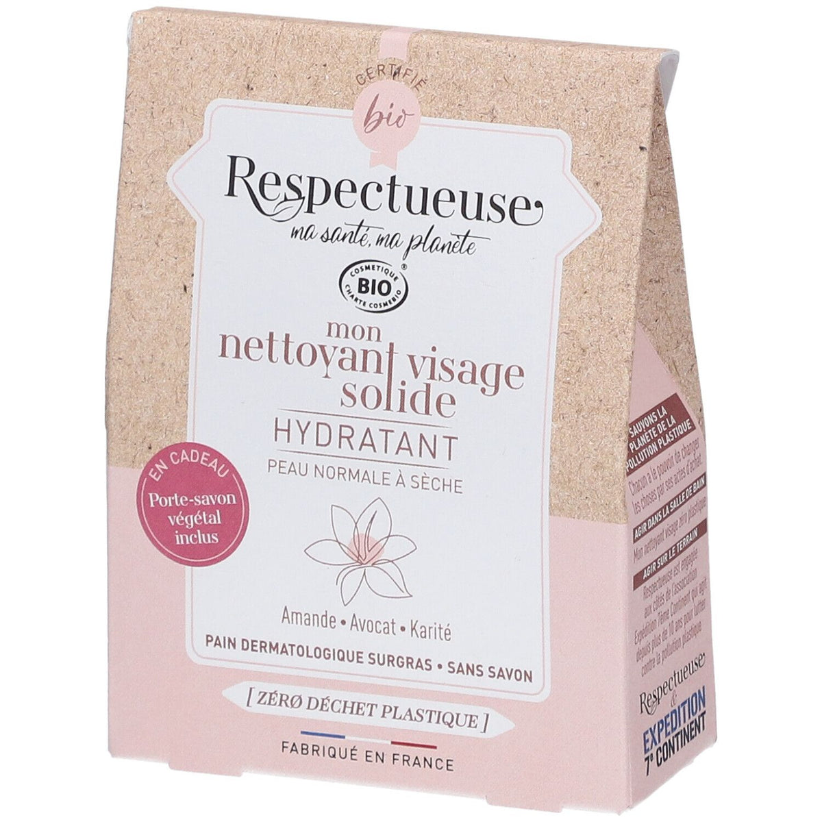 Respectueuse Mon Nettoyant Visage Solide HYDRATANT Bio — 35 g