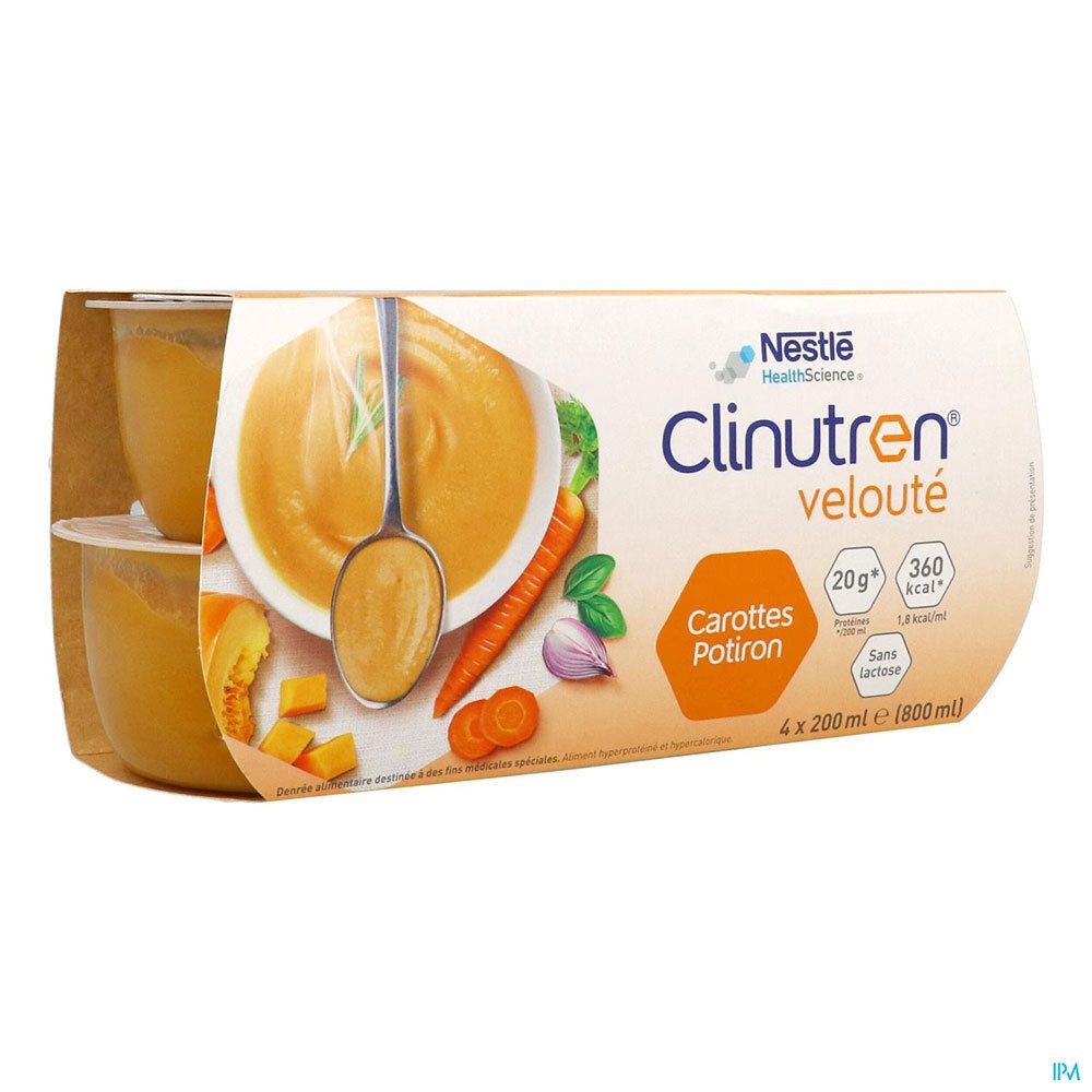 Clinutren Soupe velouté carottes-potiron (4x200 ml)