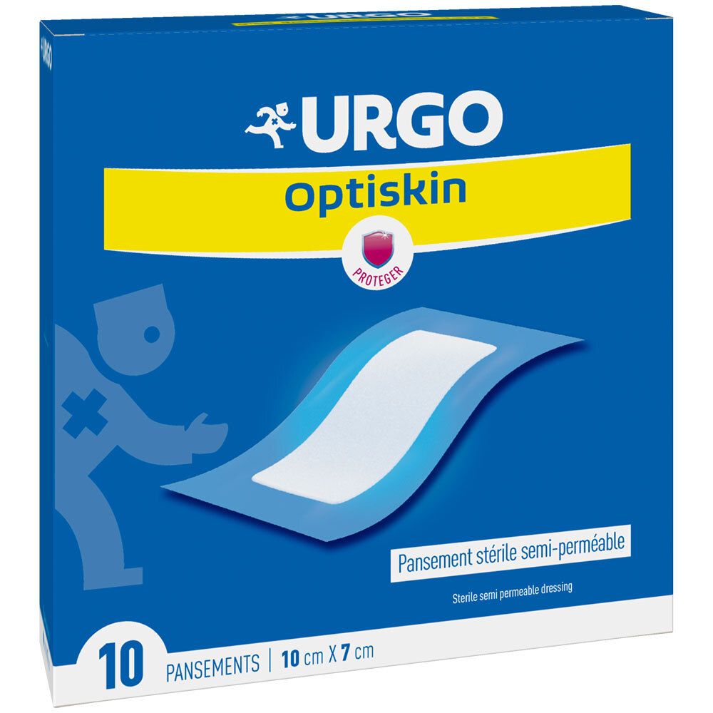 URGO Optiskin Pansement stérile 10 cm x 7 cm — 10 pièces