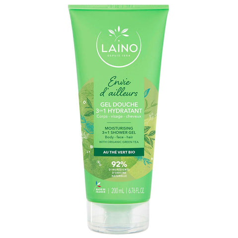 LAINO Shampooing Douche 3 en 1 Thé Vert BIO (200 ml)