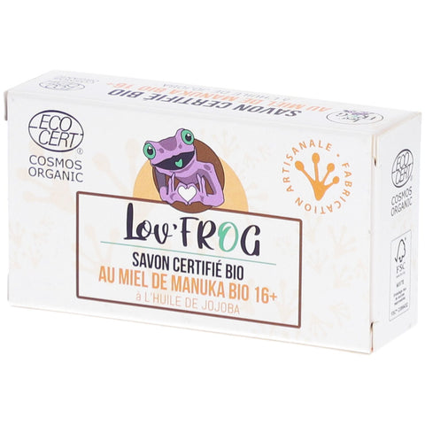 Lov'Frog savon certifié bio au miel de Manuka bio 16+ (100 g)