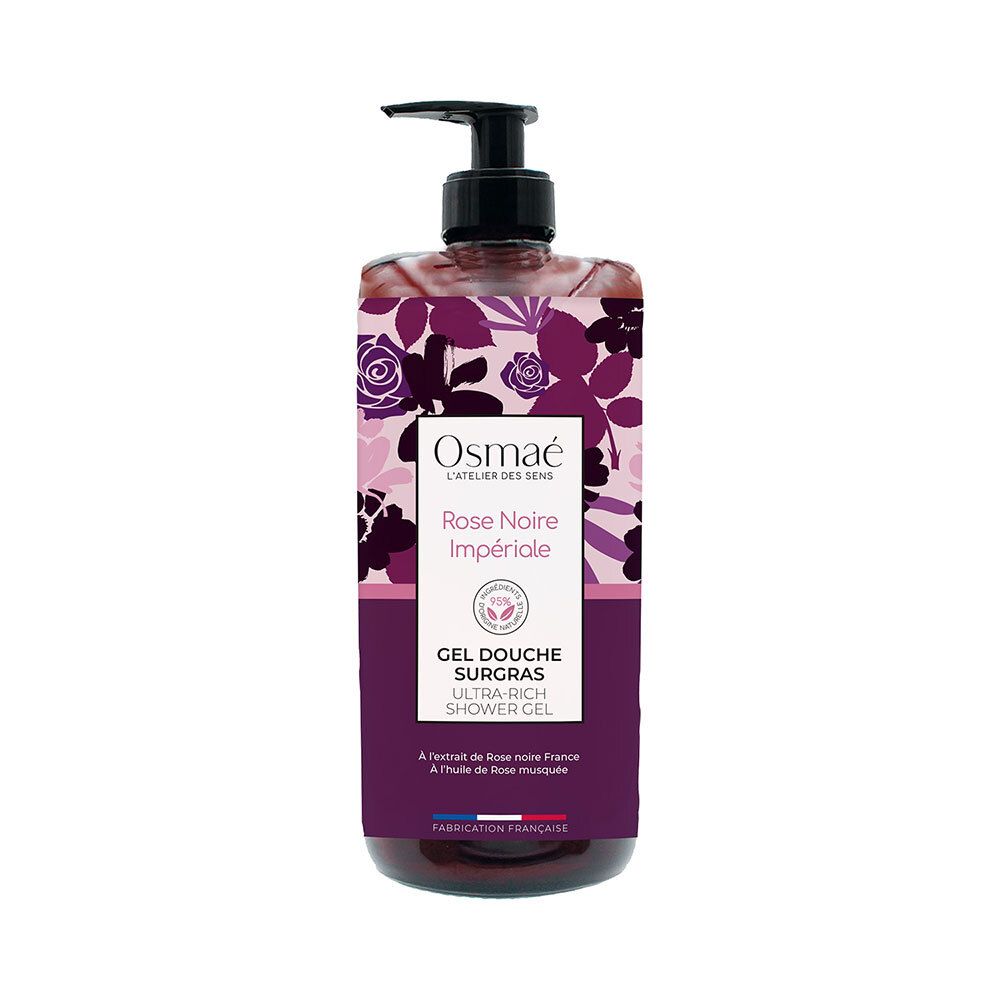 Osmaé Gel douche surgras Rose Noire Impériale à la rose musquée (1000 ml)
