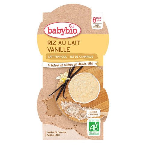Babybio Riz au lait vanille dès 8 mois (200 g)
