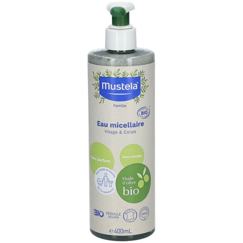 Mustela Certified Organic Fragrance-Free Micellar Water (400 ml)