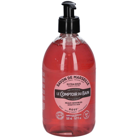 Le Comptoir du Bain Savon traditionnel de Marseille Rose (500 ml)