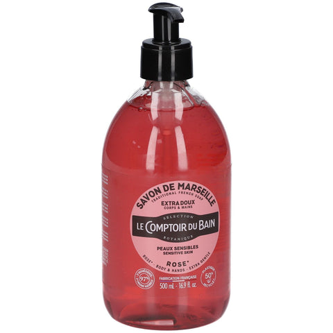 Le Comptoir du Bain Savon traditionnel de Marseille Rose (500 ml)