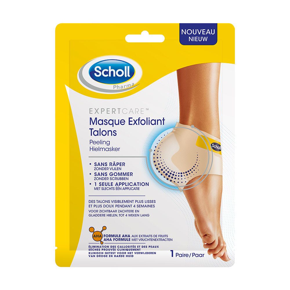 Scholl Masque pieds exfoliant talons (1 paire - 2 pièces)