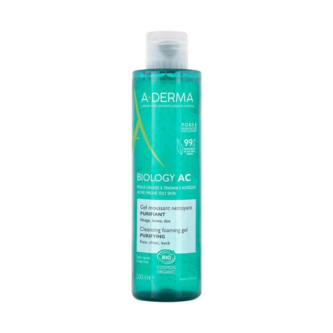A-DERMA BIOLOGY AC Gel moussant nettoyant purifiant (200 ml)