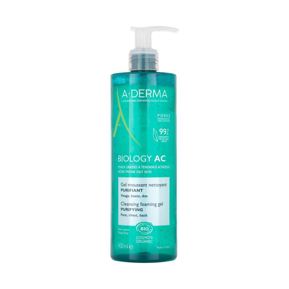 A-DERMA BIOLOGY AC gel moussant nettoyant purifiant (400 ml)